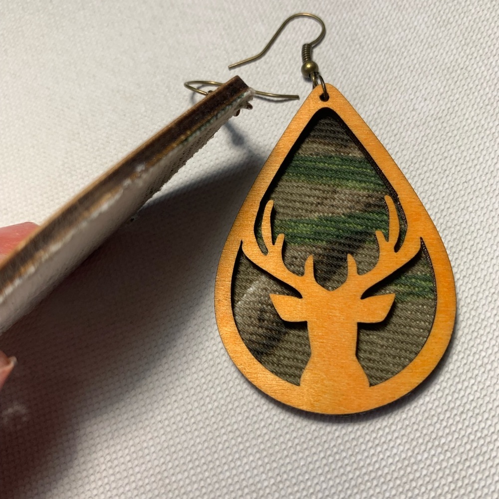 Camo Earrings - Picture 2 of 2